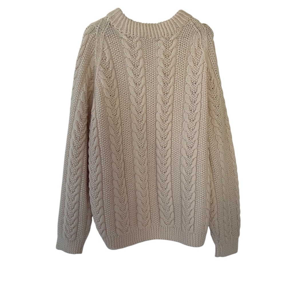 Hand knitted fisherman cable style sweater